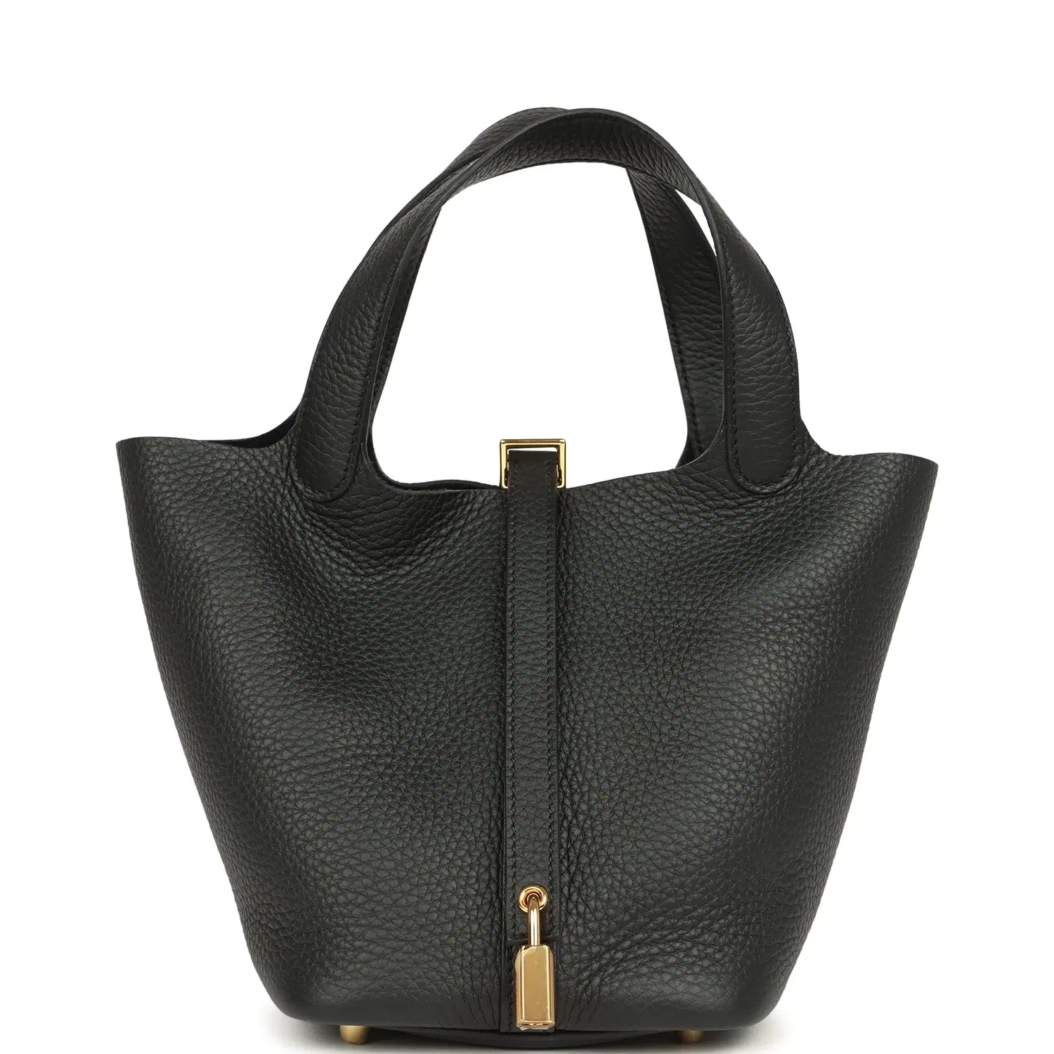 Hermes Picotin Lock 18 Black Clemence Gold Hardware