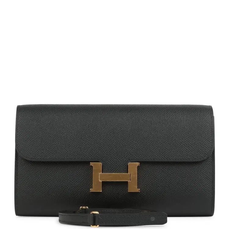 Hermes Constance Wallet To Go Black Epsom Gold Hardware-Hover-Image