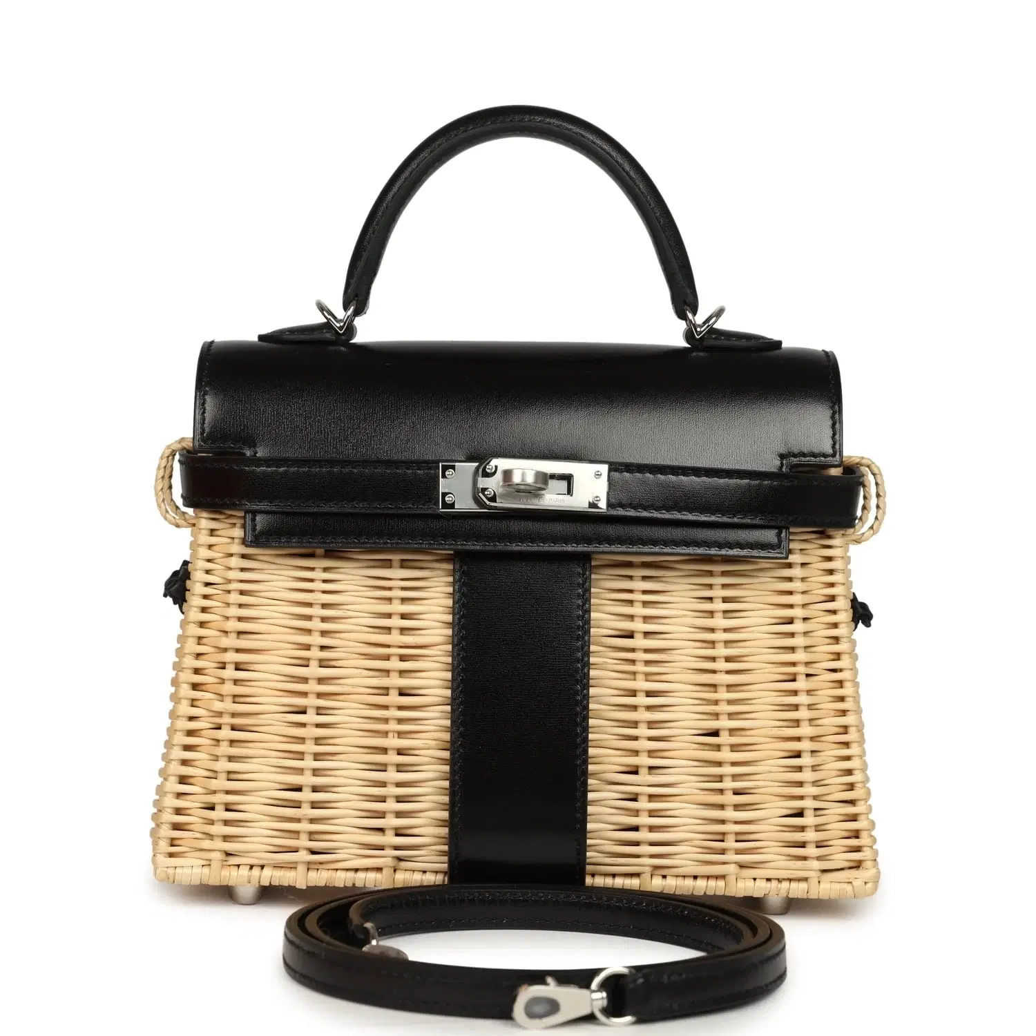 Hermes Mini Picnic Kelly 20 Black Box Palladium Hardware