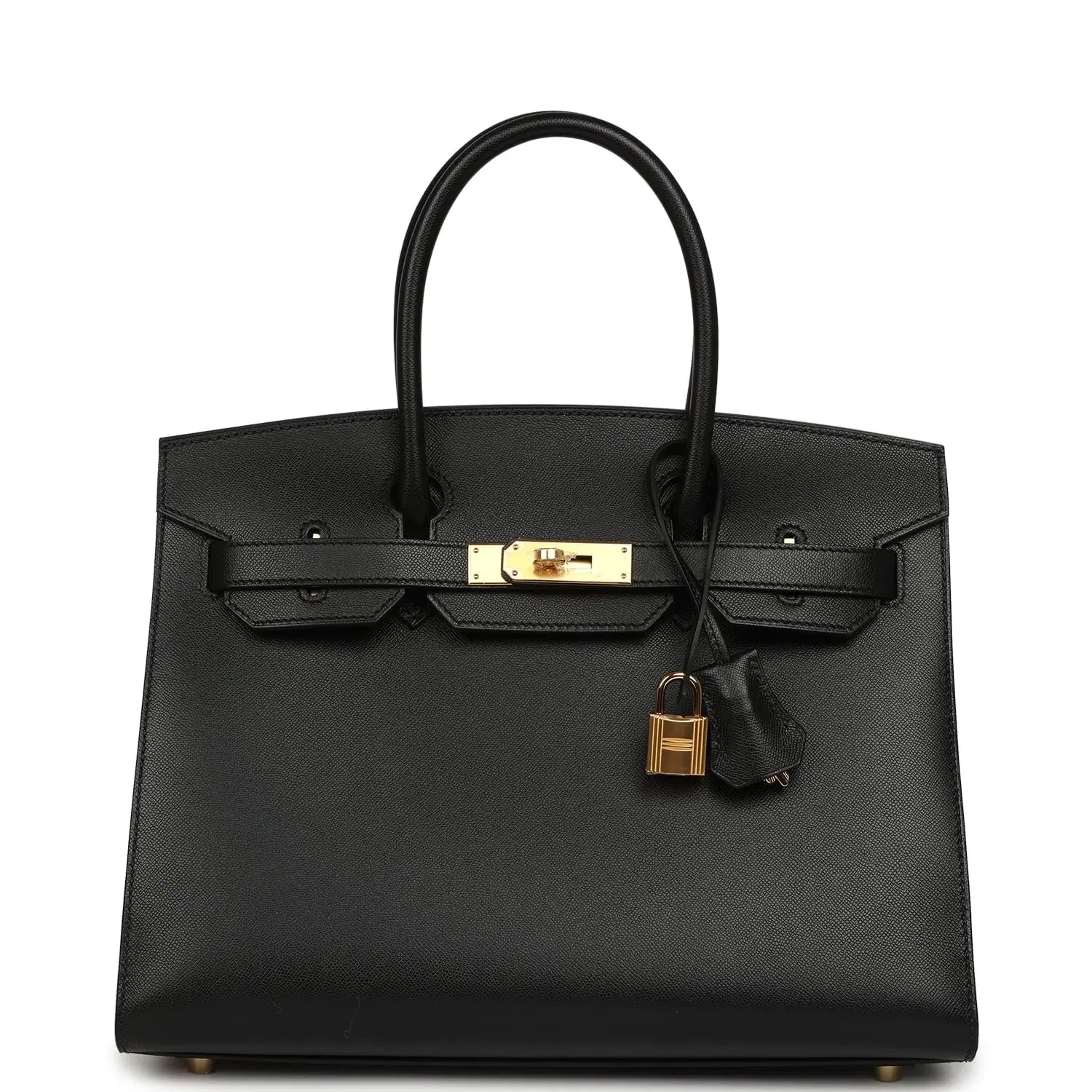 Hermes Birkin Sellier 30 Black Madame Gold Hardware