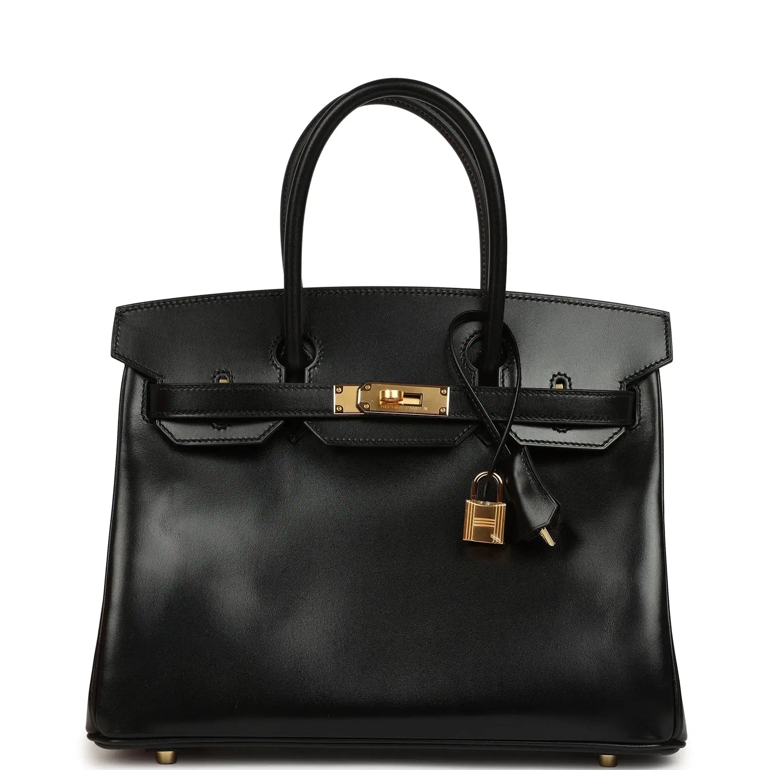 Hermes Birkin 30 Black Box Calfskin Gold Hardware