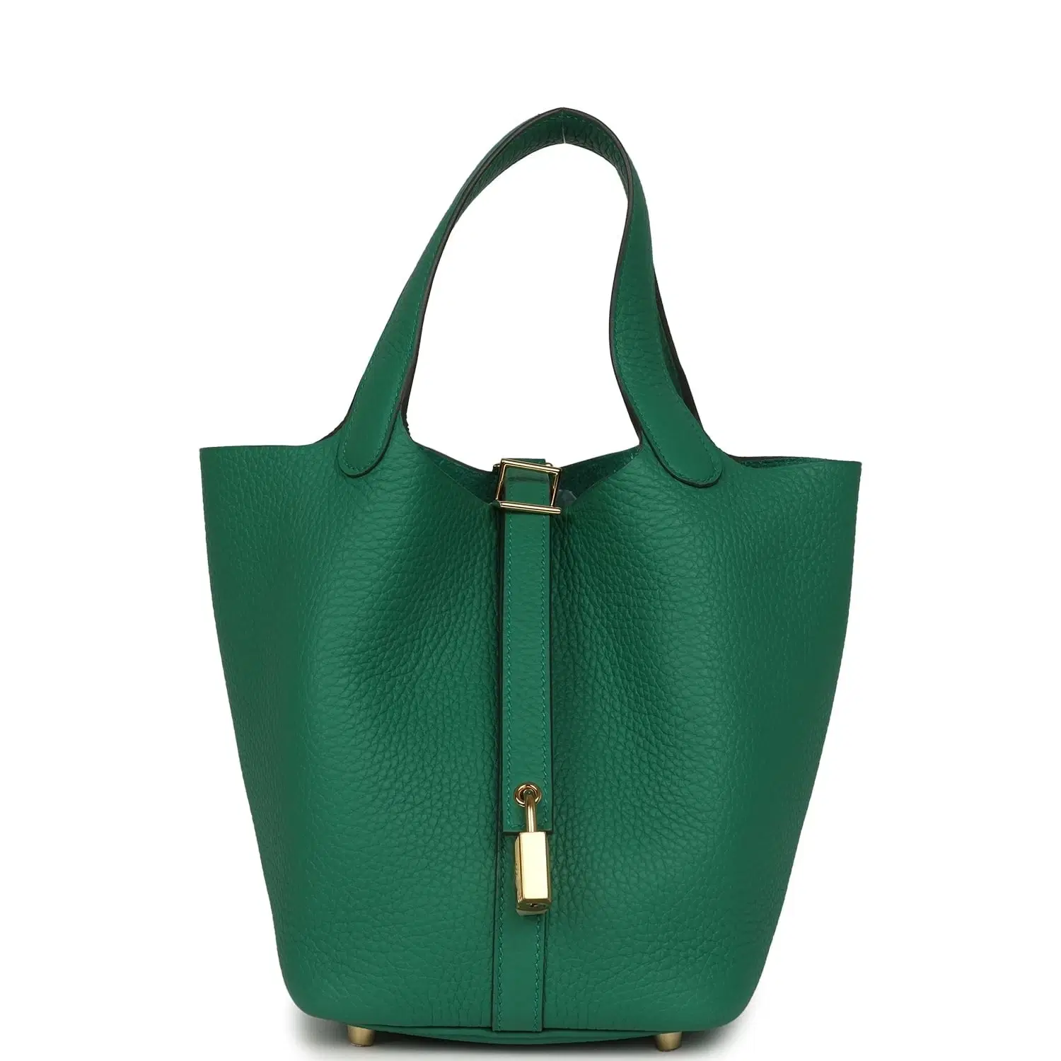 Hermes Picotin Lock 18 Vert Moyen Clemence Gold Hardware