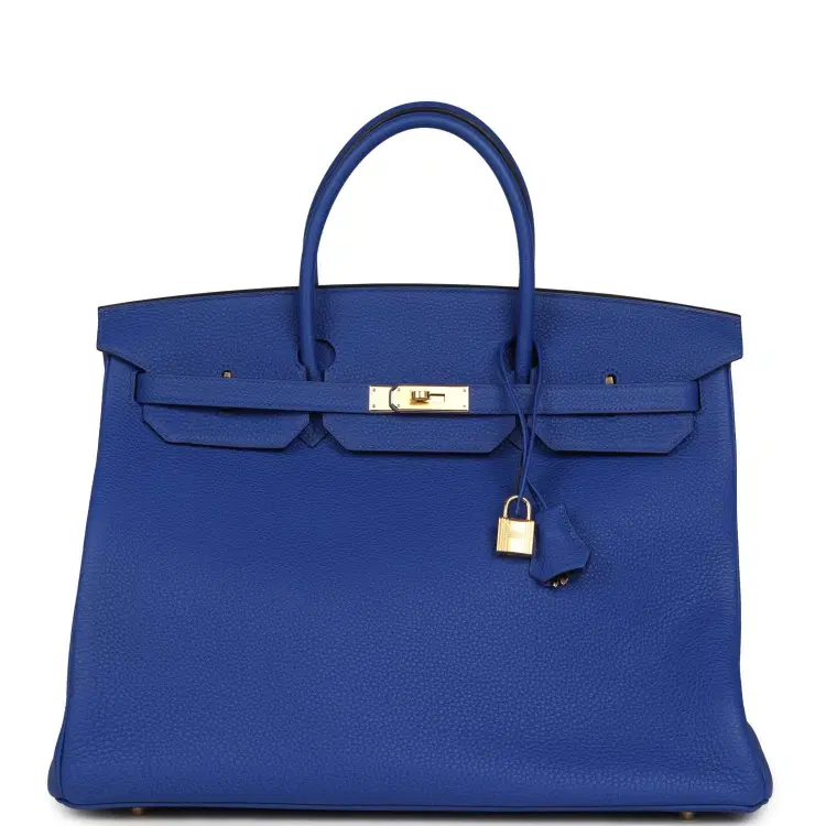 Hermes Birkin 40 Bleu Royal Togo Gold Hardware-Hover-Image