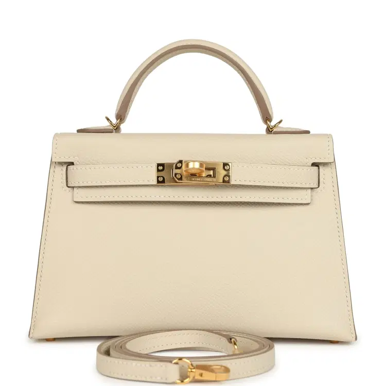 Hermes Kelly Sellier 20 Craie Epsom Gold Hardware-Hover-Image