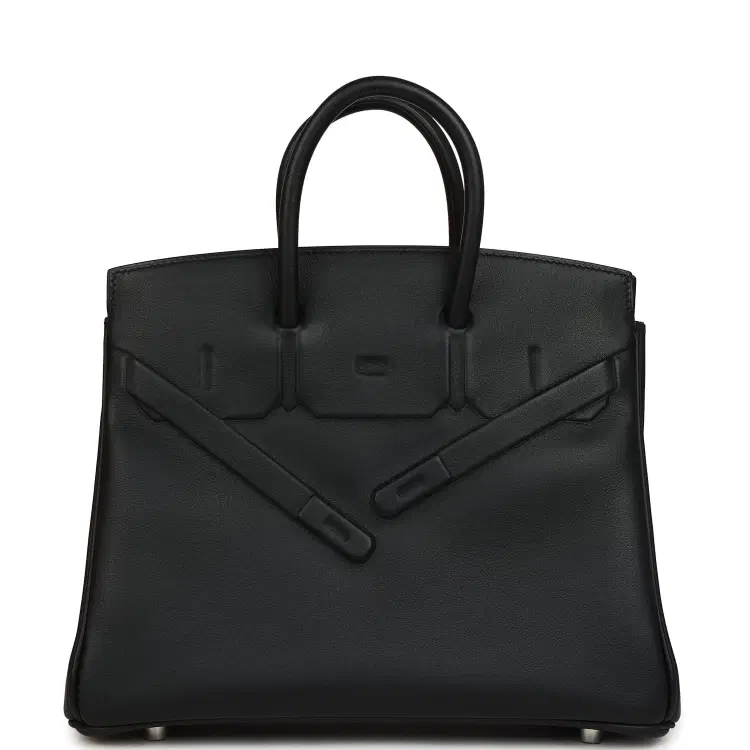 Hermes Birkin 25 Shadow Black Swift Palladium Hardware-Hover-Image