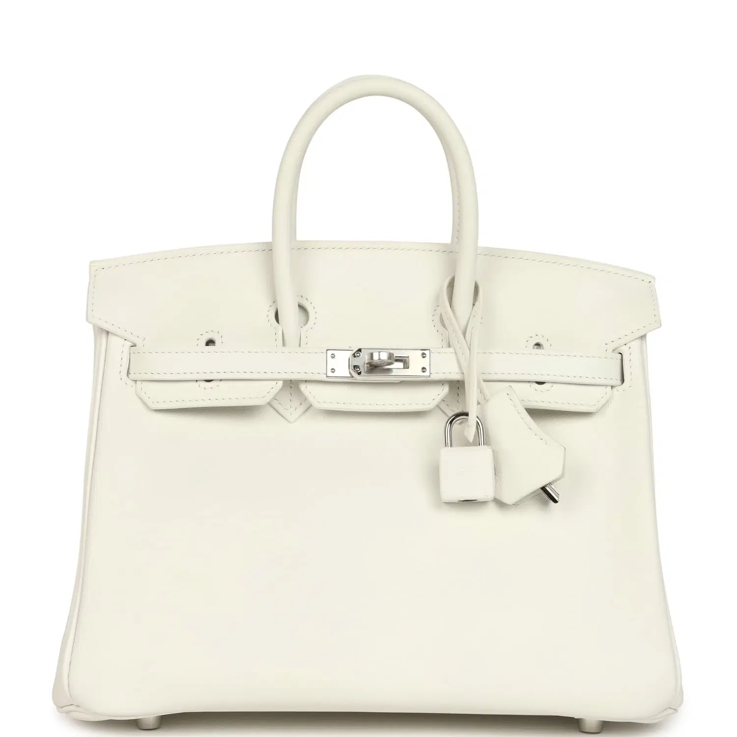 Hermes Birkin 25 New White Swift Palladium Hardware