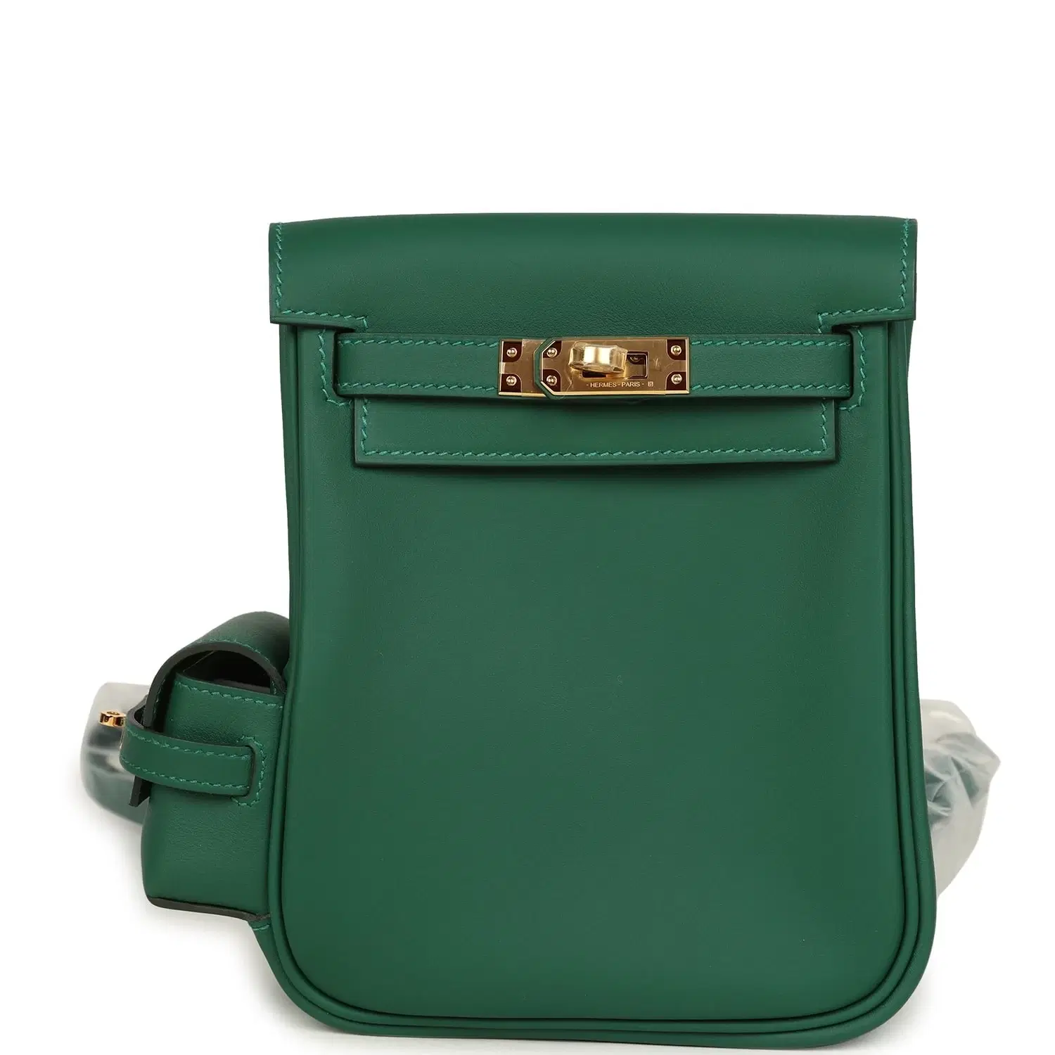 Hermes Mini Kelly Jump Backpack Vert Moyen Swift Gold Hardware