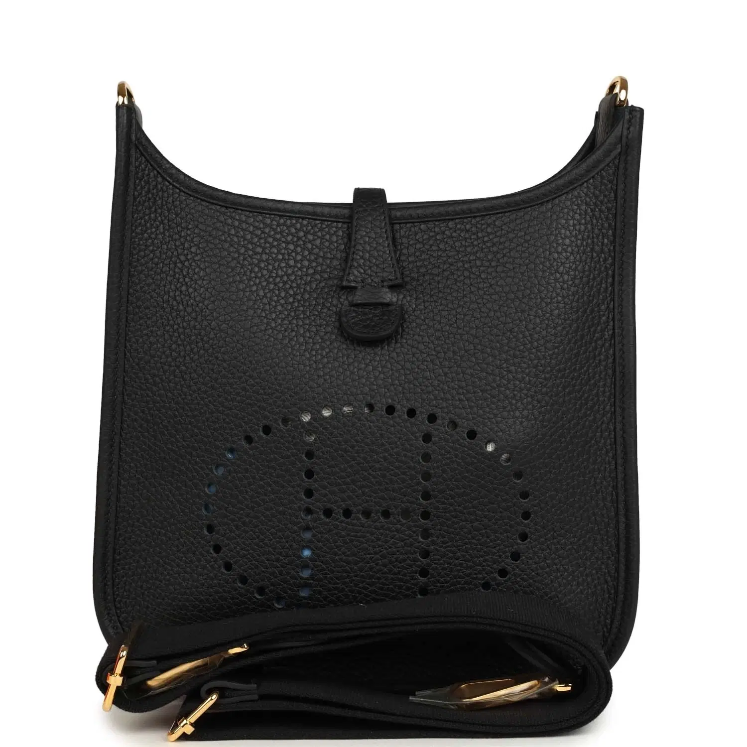 Hermes Evelyne 23 Black Clemence Gold Hardware