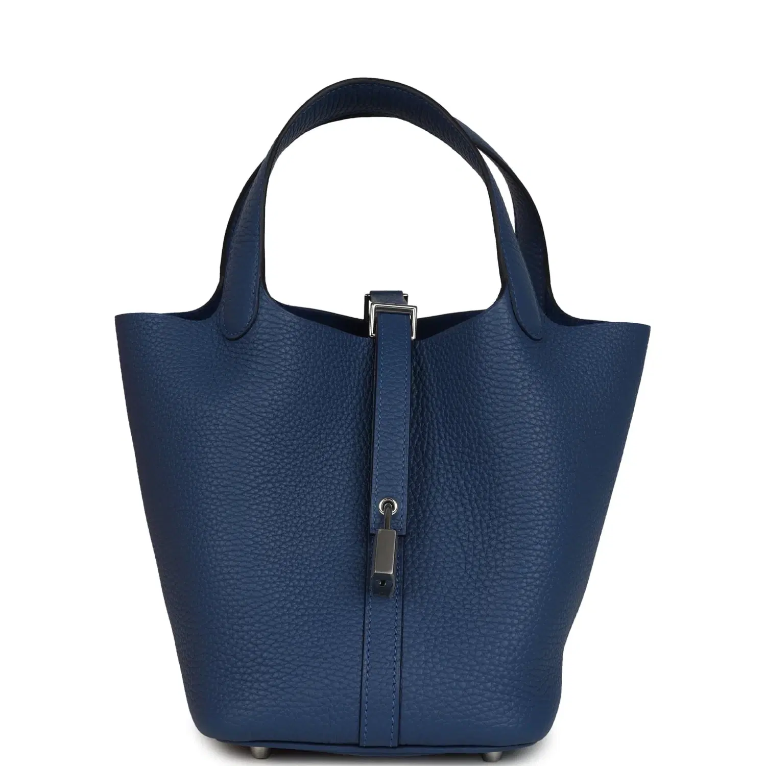 Hermes Picotin Lock 18 Bleu Tie Clemence Palladium Hardware