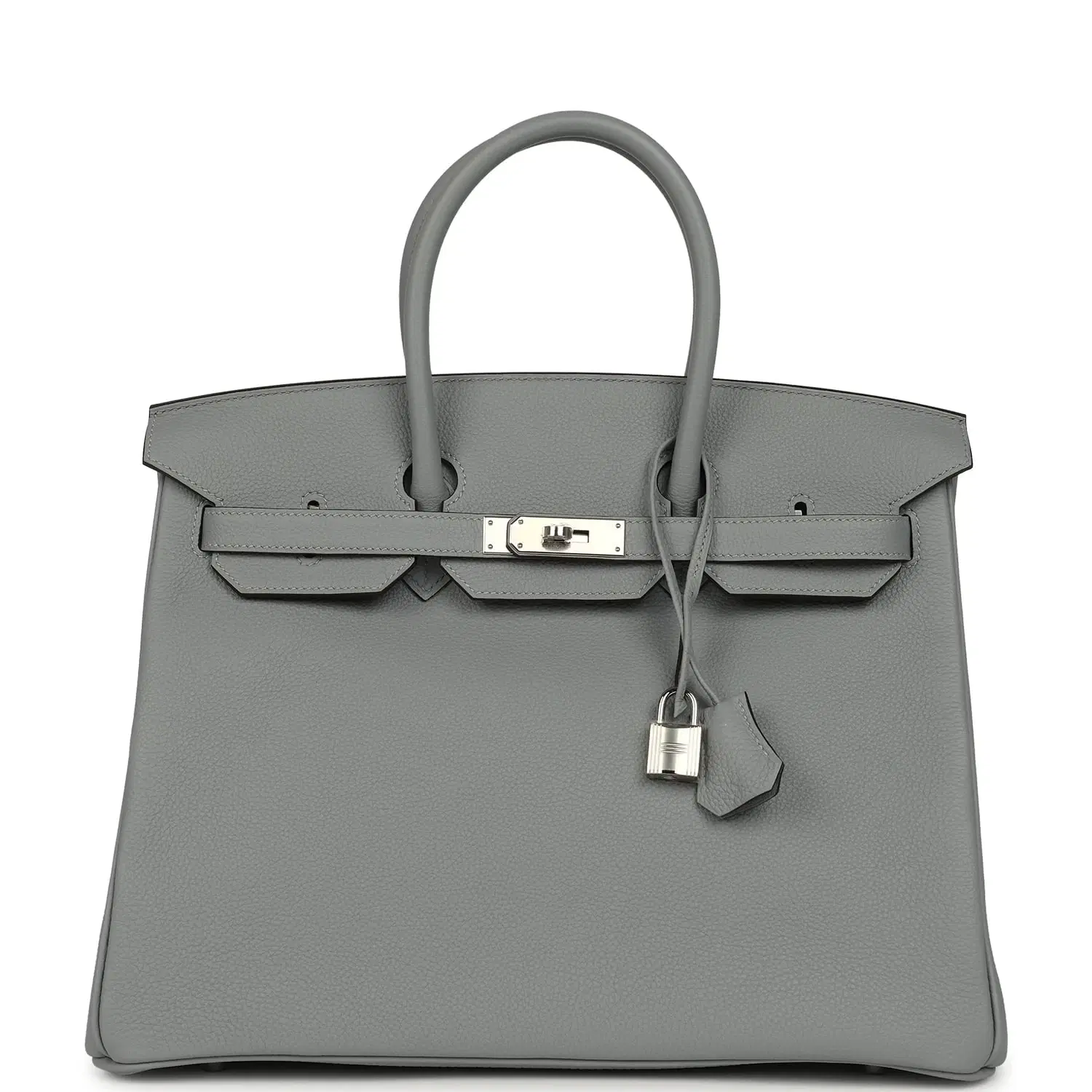 Hermes Birkin 35 Gris Pantin Togo Palladium Hardware