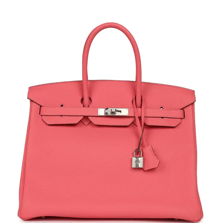 Hermes Birkin 35 Rose Azalee Clemence Palladium Hardware-Hover-Image