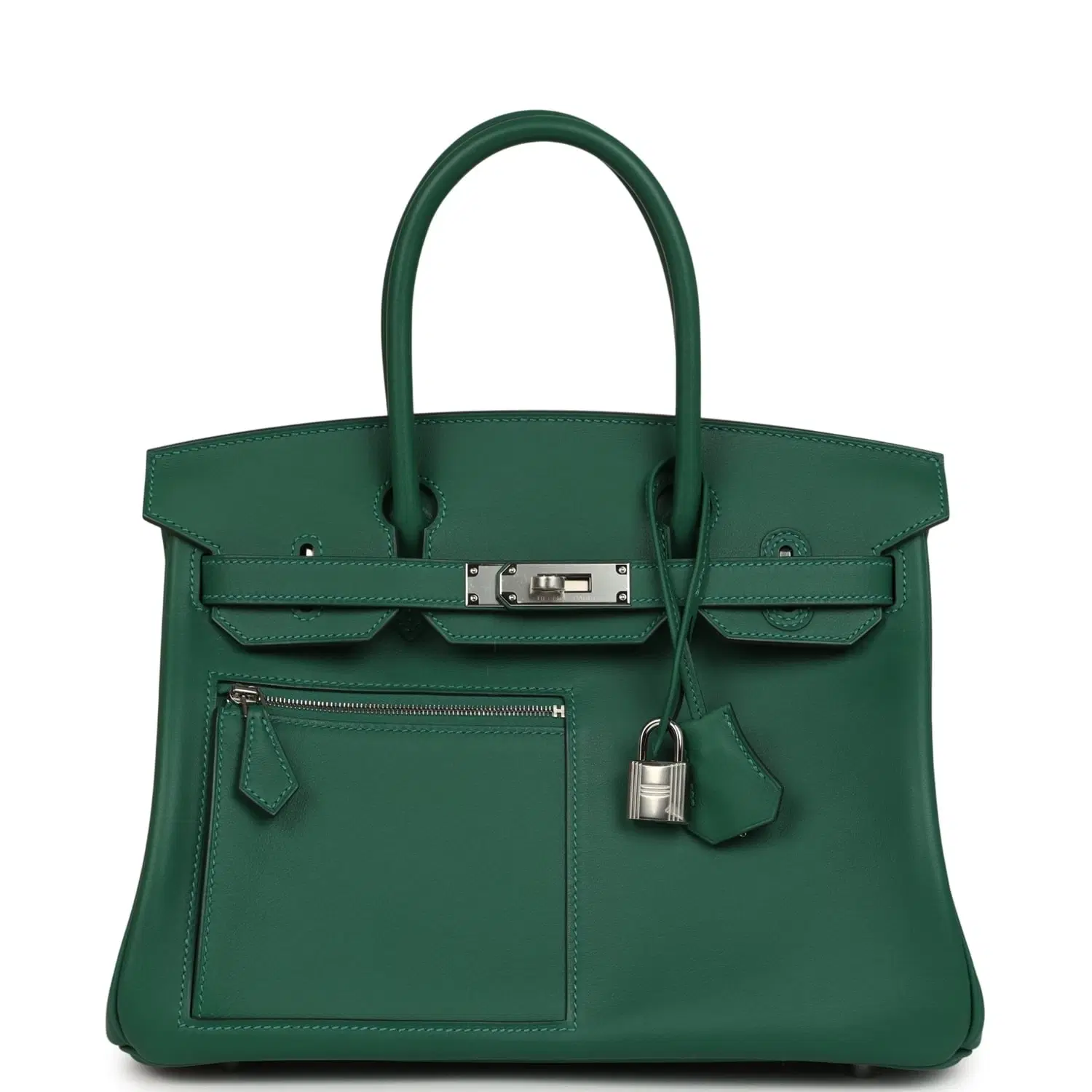 Hermes Colormatic Birkin 30 Vert Moyen Swift Palladium Hardware