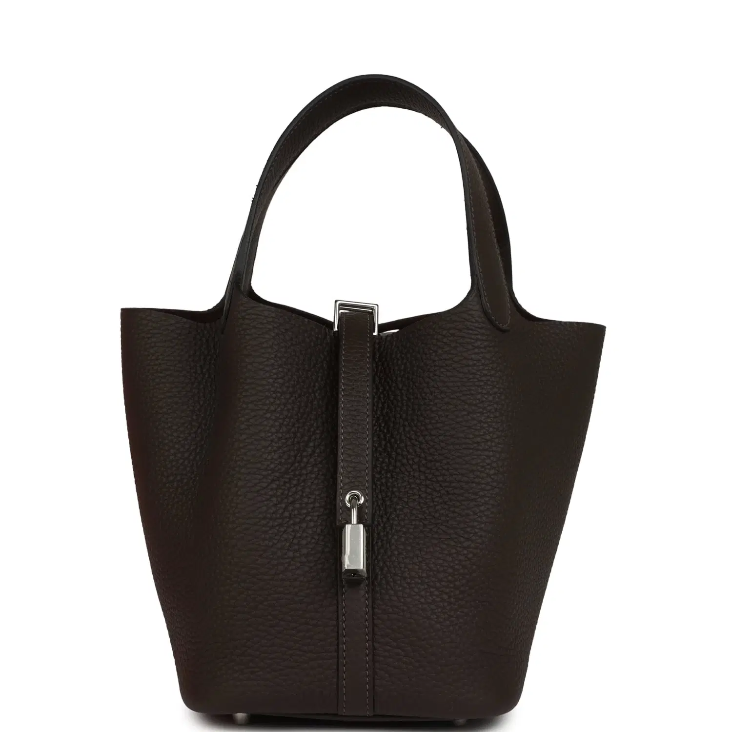 Hermes Picotin Lock 18 Bai Brun Clemence Palladium Hardware