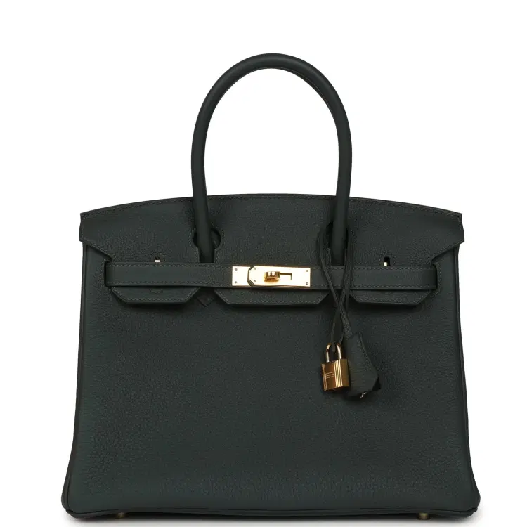 Hermes Birkin 30 Vert Mangrove Togo Gold Hardware-Hover-Image