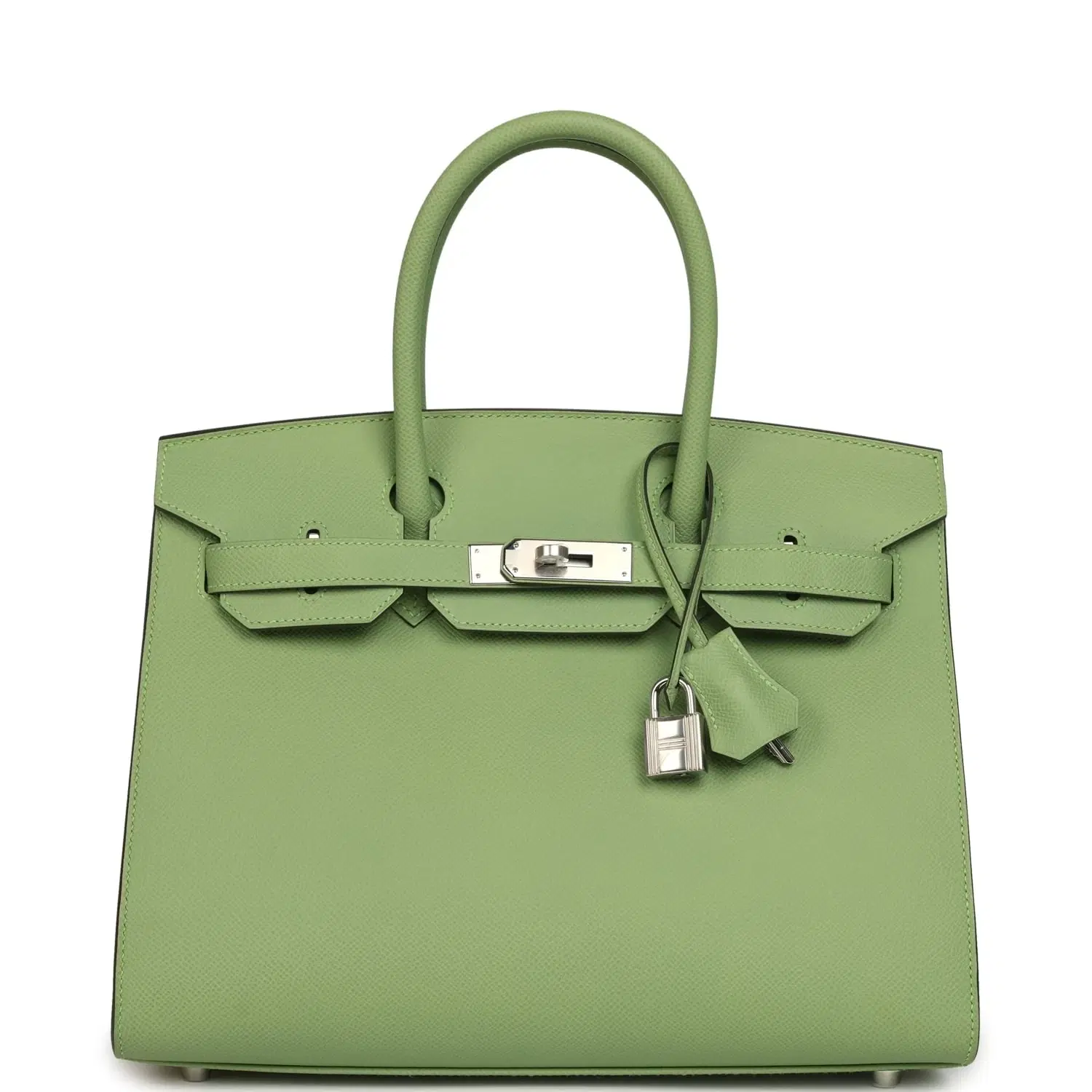 Hermes Birkin Sellier 30 Vert Criquet Epsom Palladium Hardware