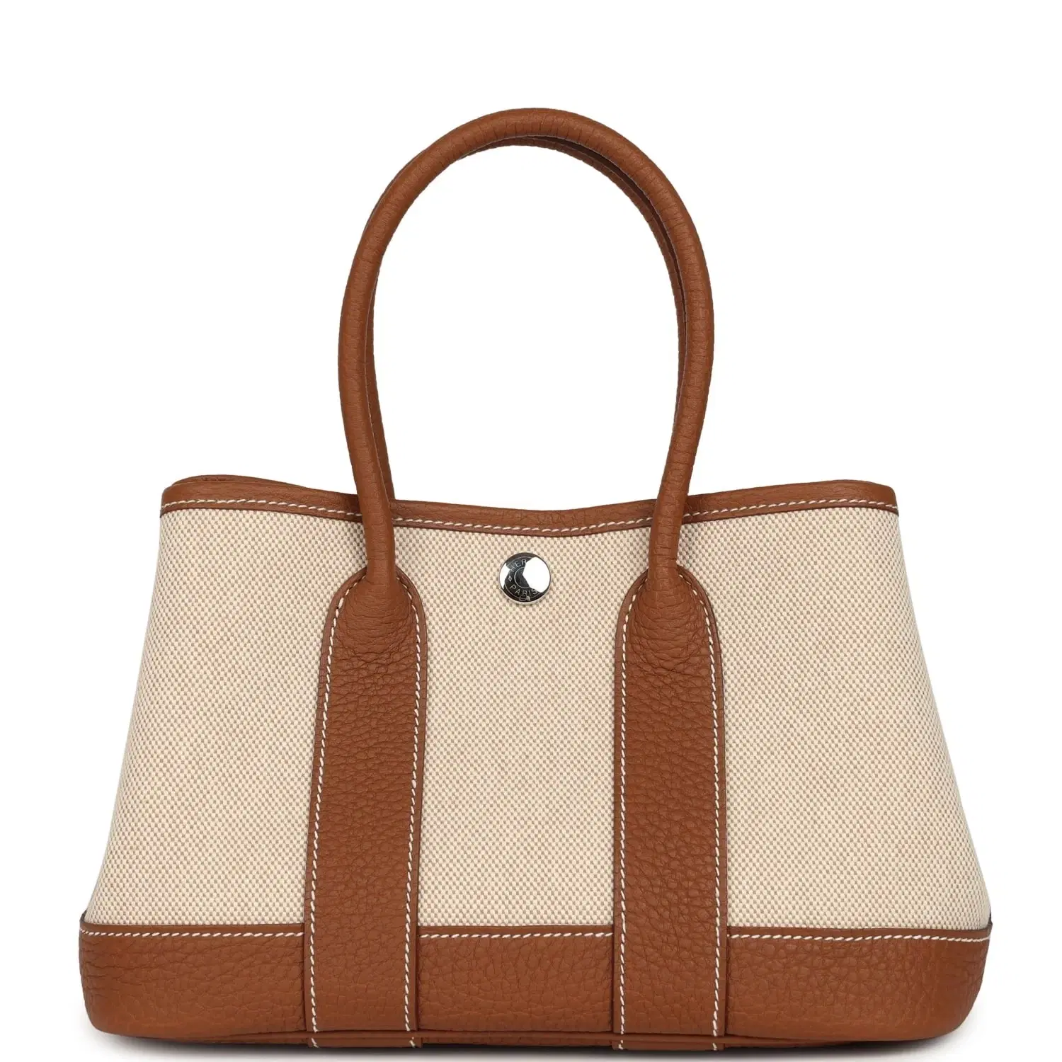 Hermes Garden Party Neo 23 Beige-Ecru Toile H Canvas and Gold Negonda Palladium Hardware
