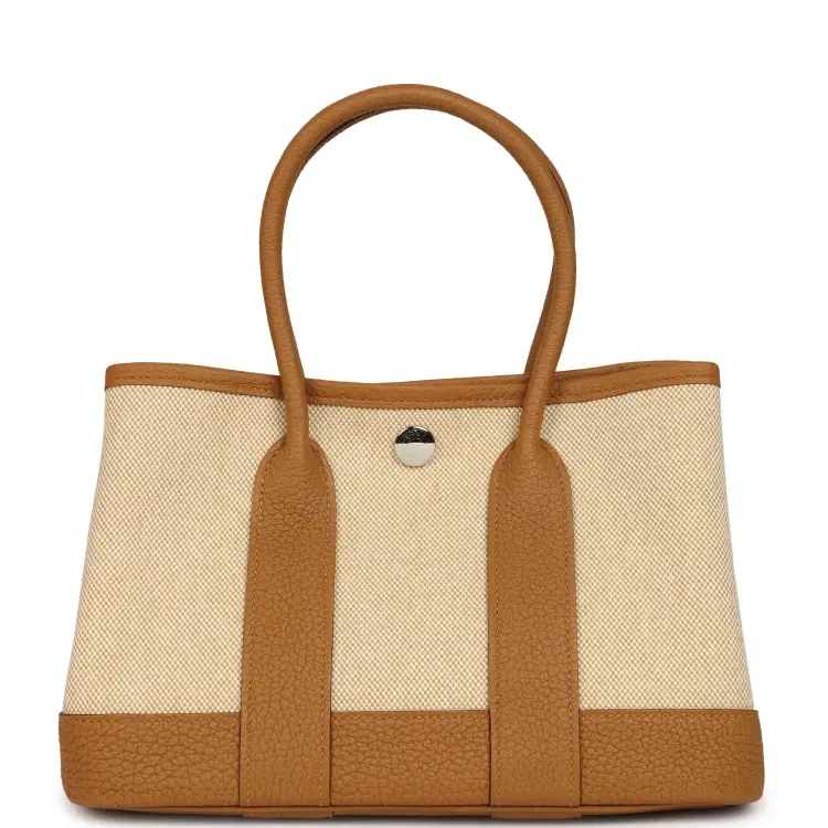 Hermes Garden Party Neo 23 Sesame-Ecru Toile H Canvas and Sesame Negonda Palladium Hardware-Hover-Image