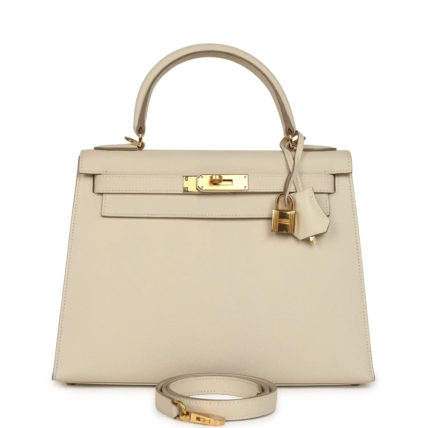 Hermes Kelly Sellier 28 Craie Epsom Gold Hardware