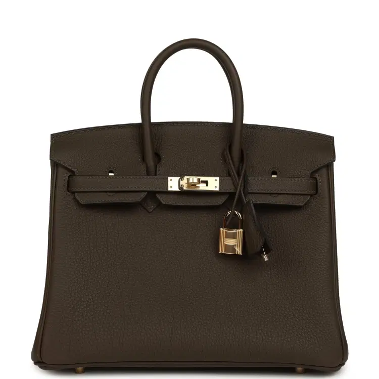 Hermes Birkin 25 Vert Loden Togo Permabrass Hardware-Hover-Image