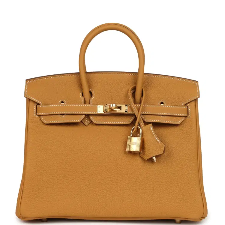 Hermes Birkin 25 Naturel Sable Togo Gold Hardware-Hover-Image