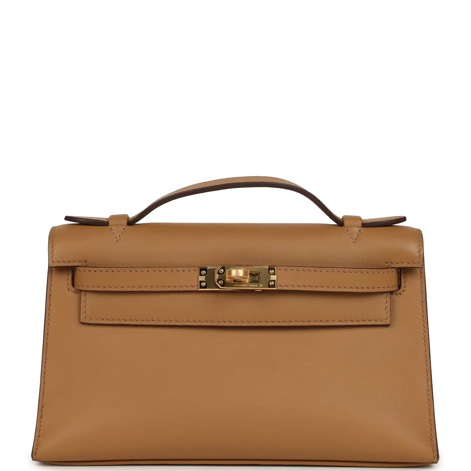 Hermes Kelly Pochette Biscuit Swift Gold Hardware