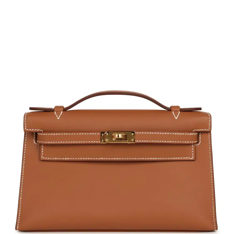 Hermes Kelly Pochette Gold Swift Gold Hardware-Hover-Image