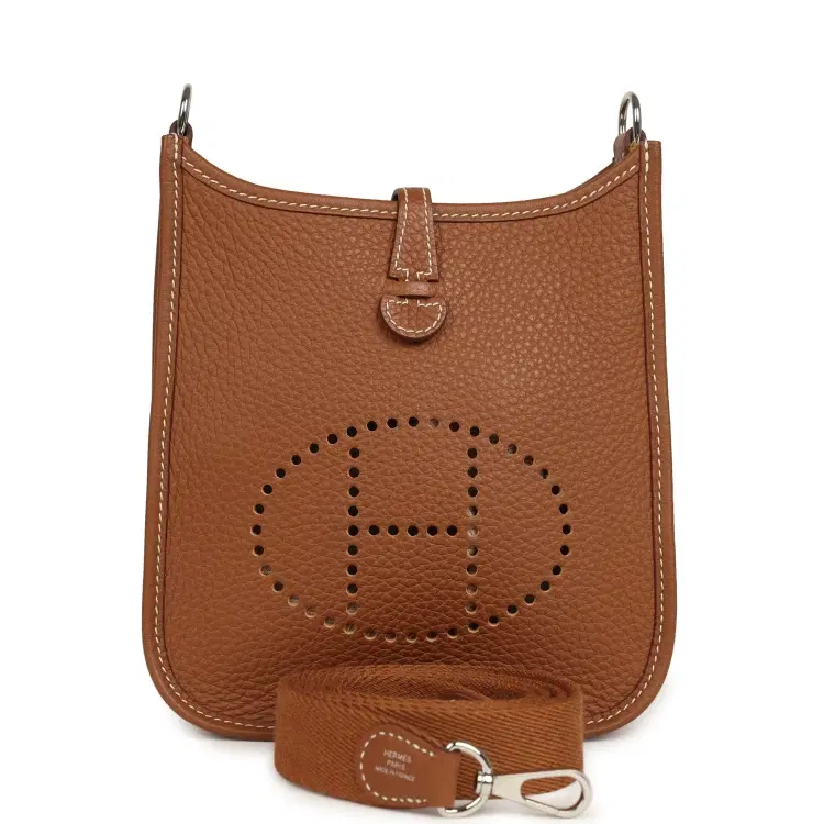 Pre-owned Hermes Evelyne TPM Gold Clemence Palladium Hardware-Hover-Image