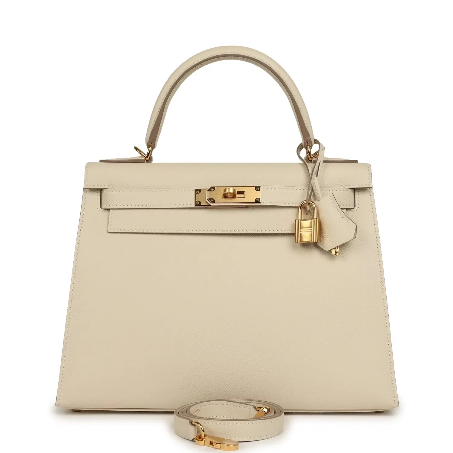 Hermes Kelly Sellier 28 Craie Epsom Gold Hardware