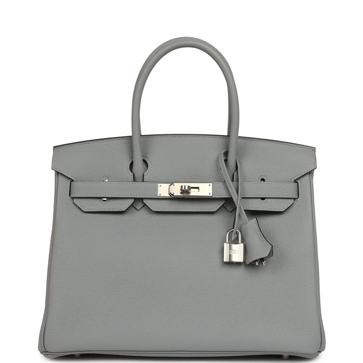 Hermes Birkin 30 Gris Pantin Togo Palladium Hardware