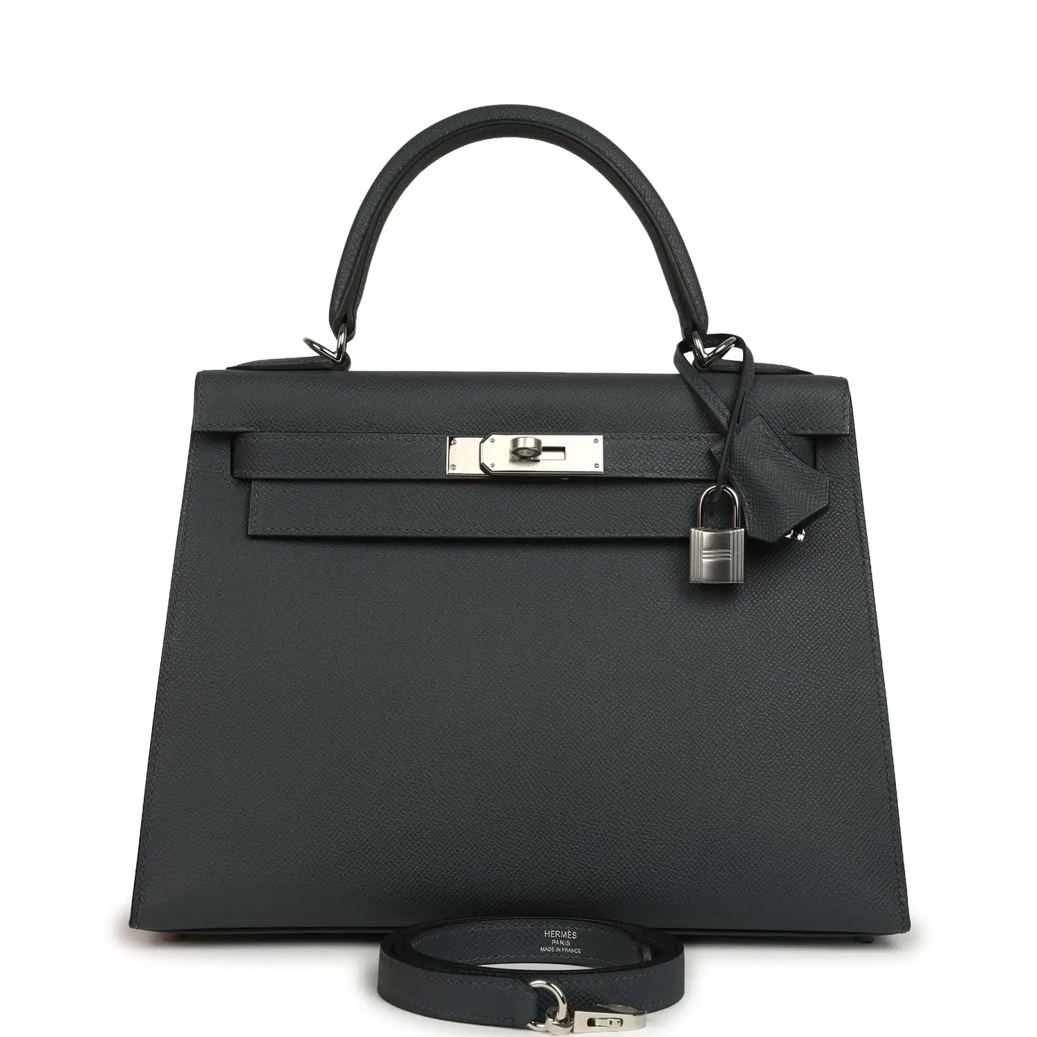 Hermes Kelly Sellier 28 Gris Misty Epsom Palladium Hardware