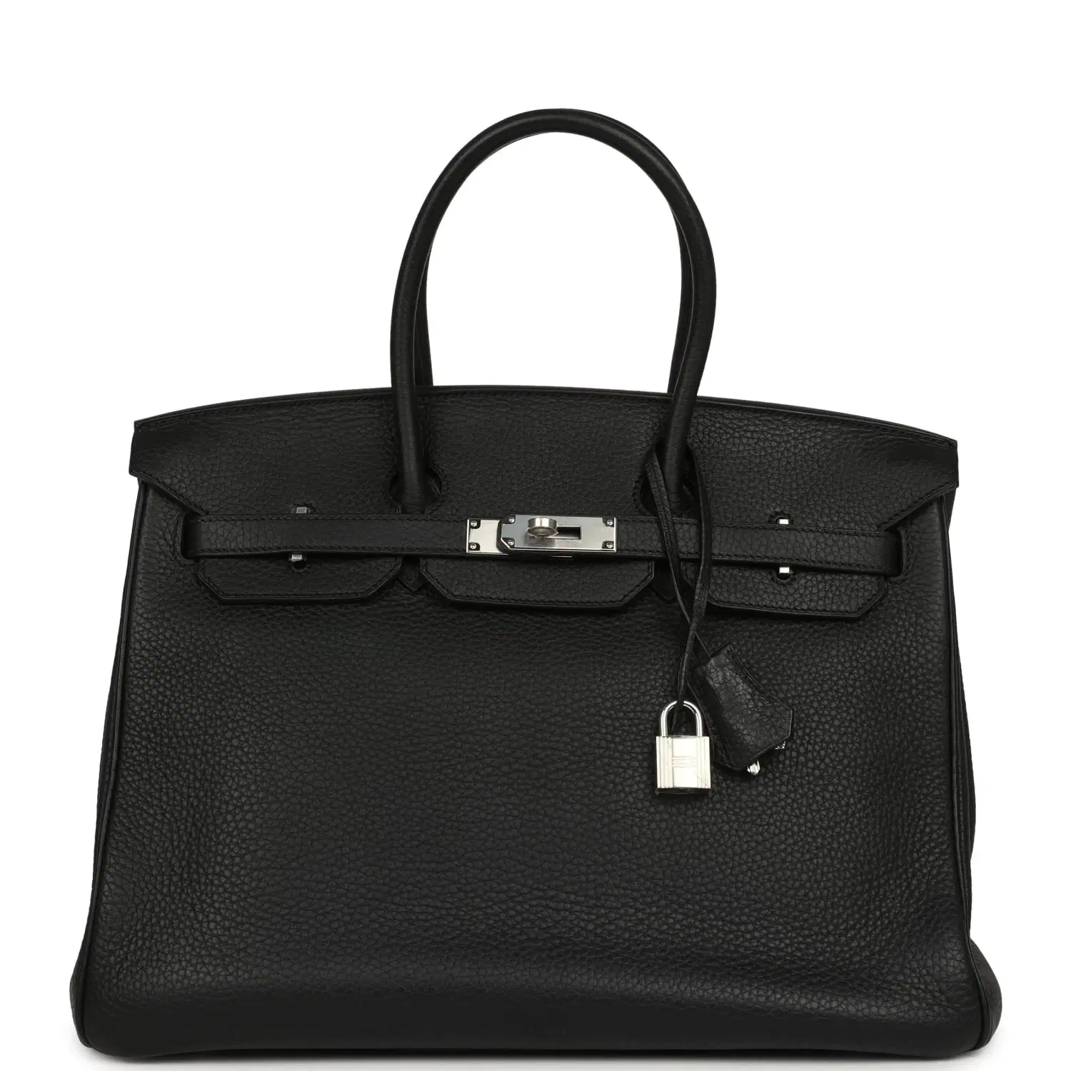 Pre-owned Hermes Birkin 35 Black Togo Palladium Hardware