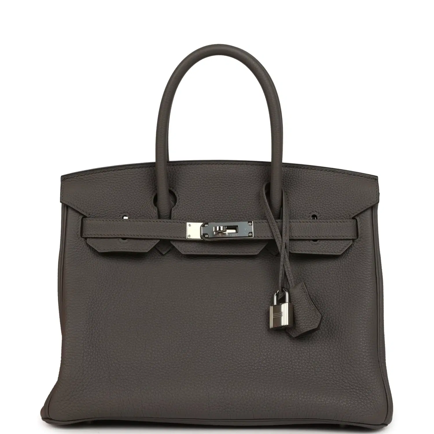 Pre-owned Hermes Birkin 30 Etain Togo Palladium Hardware