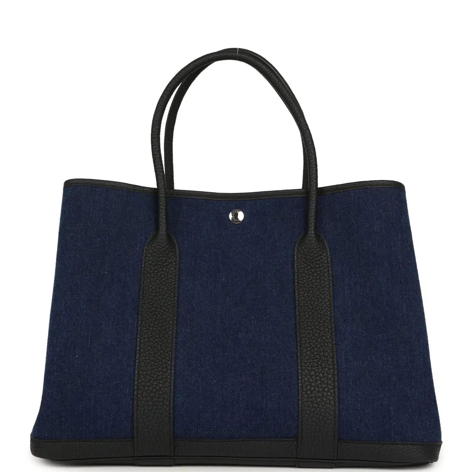 Hermes Garden Party 36 Denim Moyen, Black Negonda Palladium Hardware