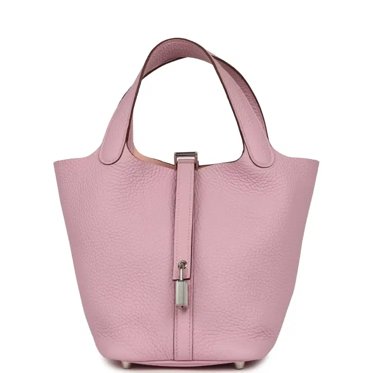Hermes Picotin Lock 18 Mauve Sylvestre Clemence Palladium Hardware-Hover-Image