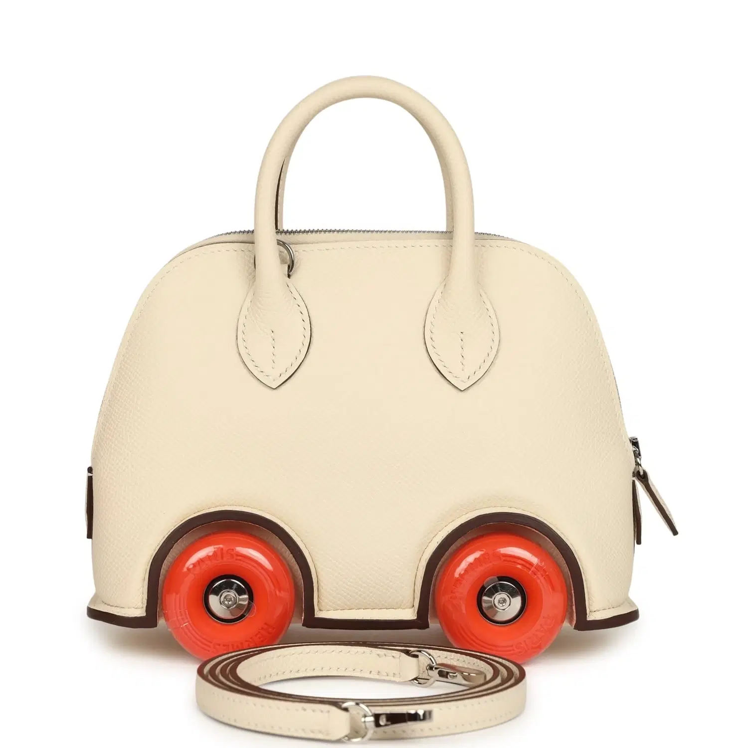 Hermes Bolide On Wheels 1923 Nata, Orange Epsom Palladium Hardware