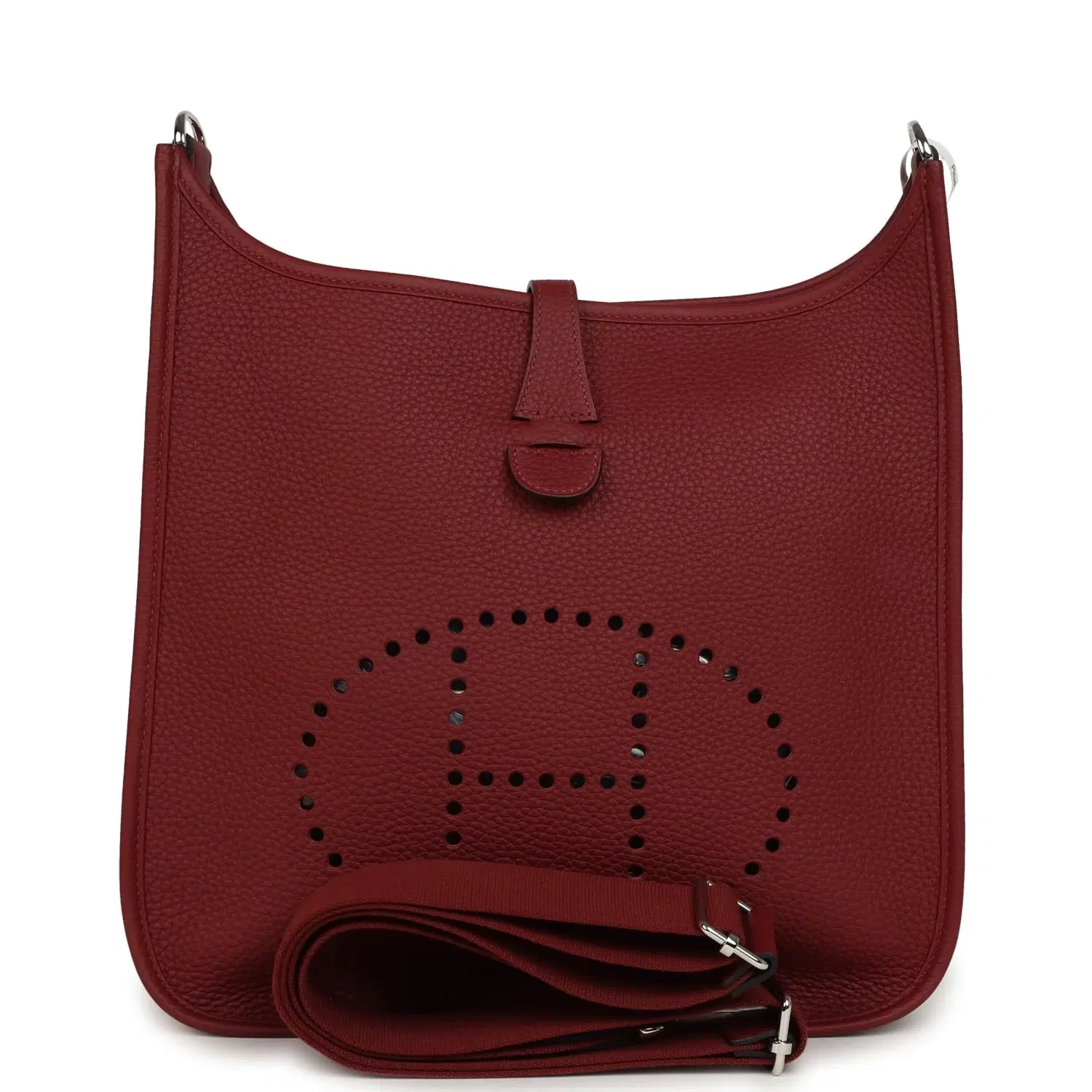 Hermes Evelyne III PM Rouge H Clemence Gold Hardware