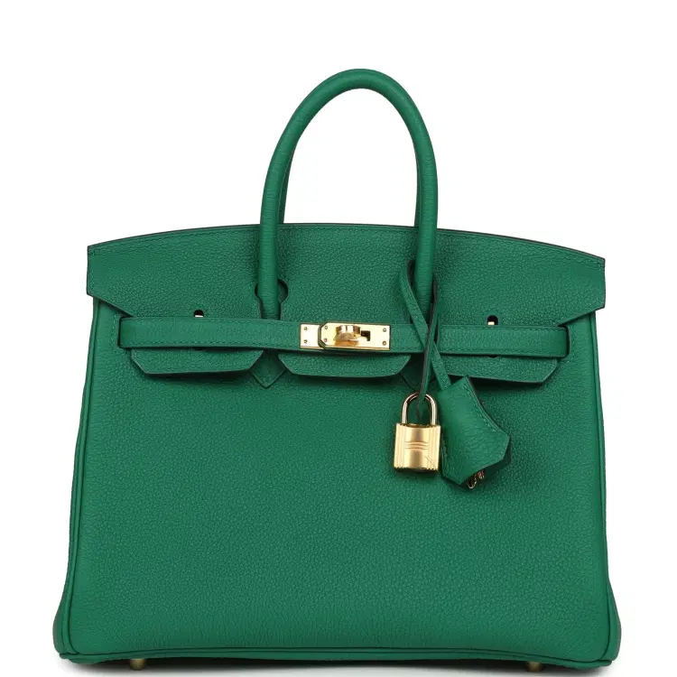 Hermes Birkin 25 Vert Vertigo Togo Gold Hardware-Hover-Image