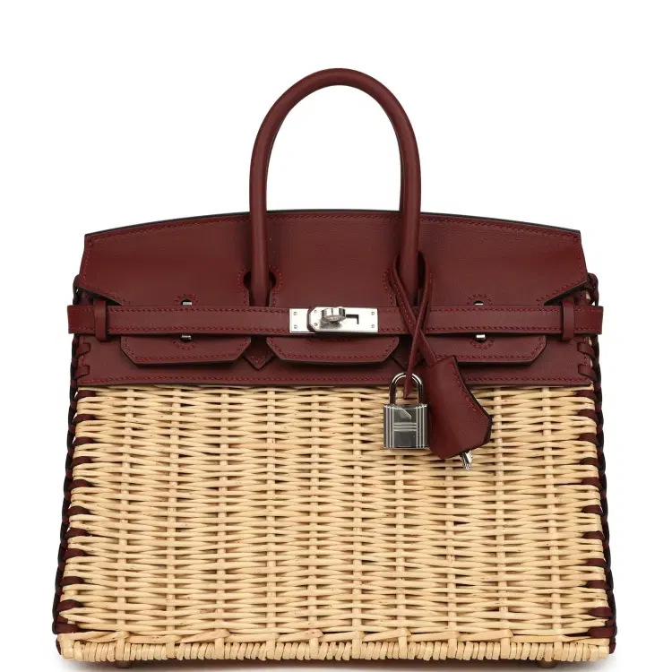 Hermes Picnic Birkin 25 Rouge H Swift Palladium Hardware-Hover-Image