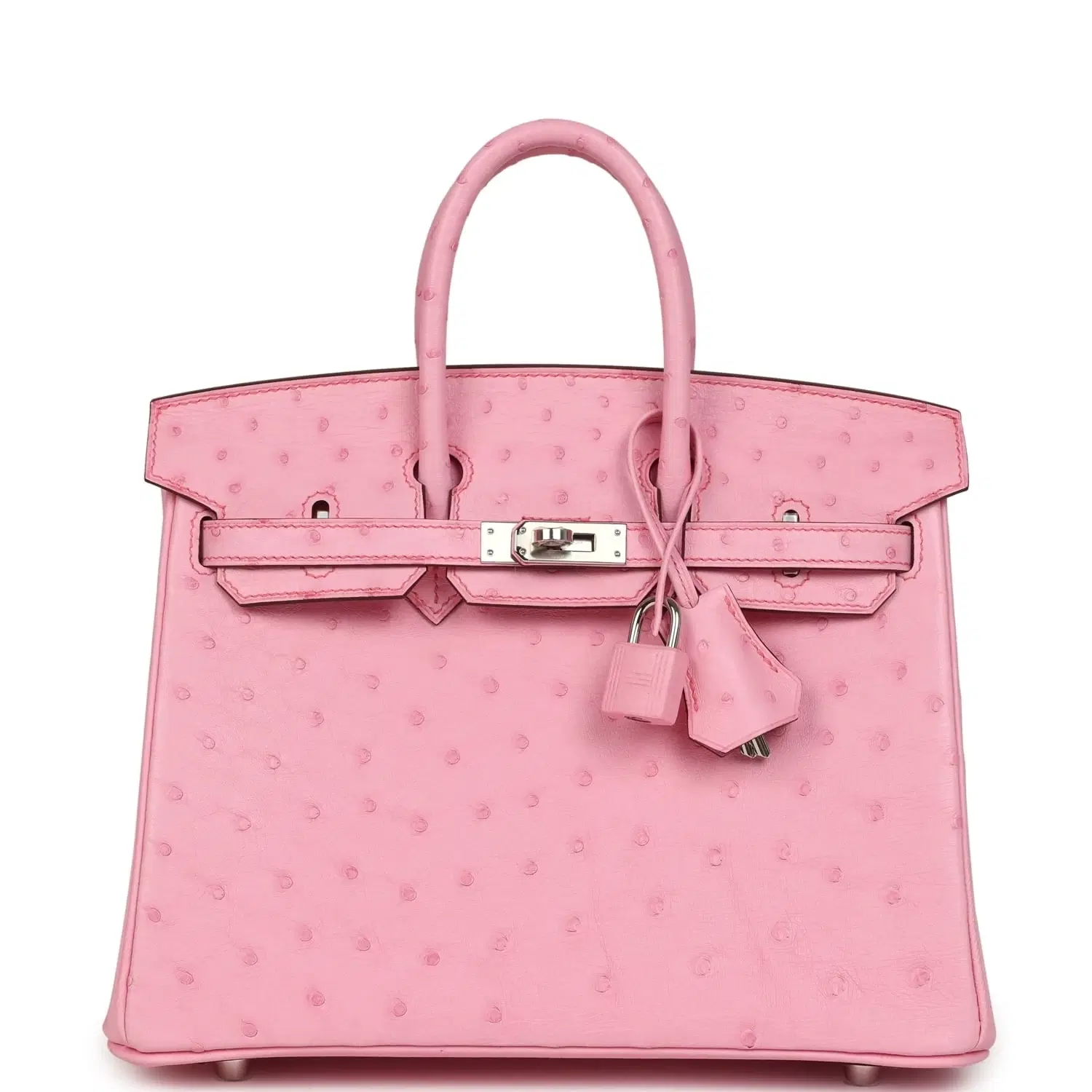 Hermes Birkin 25 Bubblegum Ostrich Boreal Palladium Hardware
