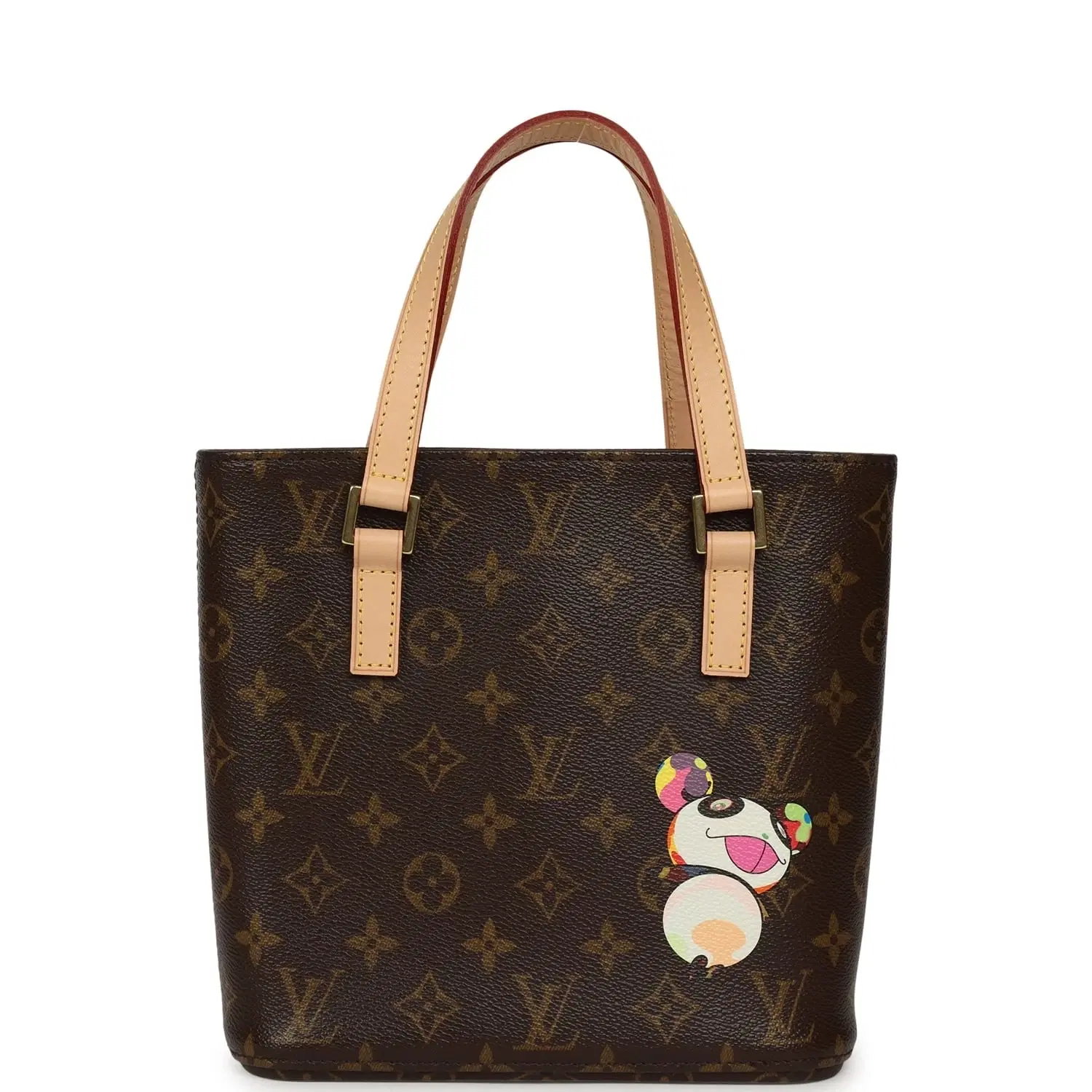 Vintage Louis Vuitton X Takashi Murakami Vavin PM Brown Monogram Panda Gold Hardware