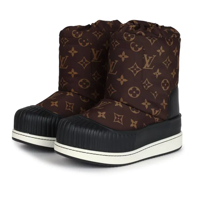 Louis Vuitton Polar Flat Half Boots Brown Monogram Nylon/Rubber 36 EU-Hover-Image