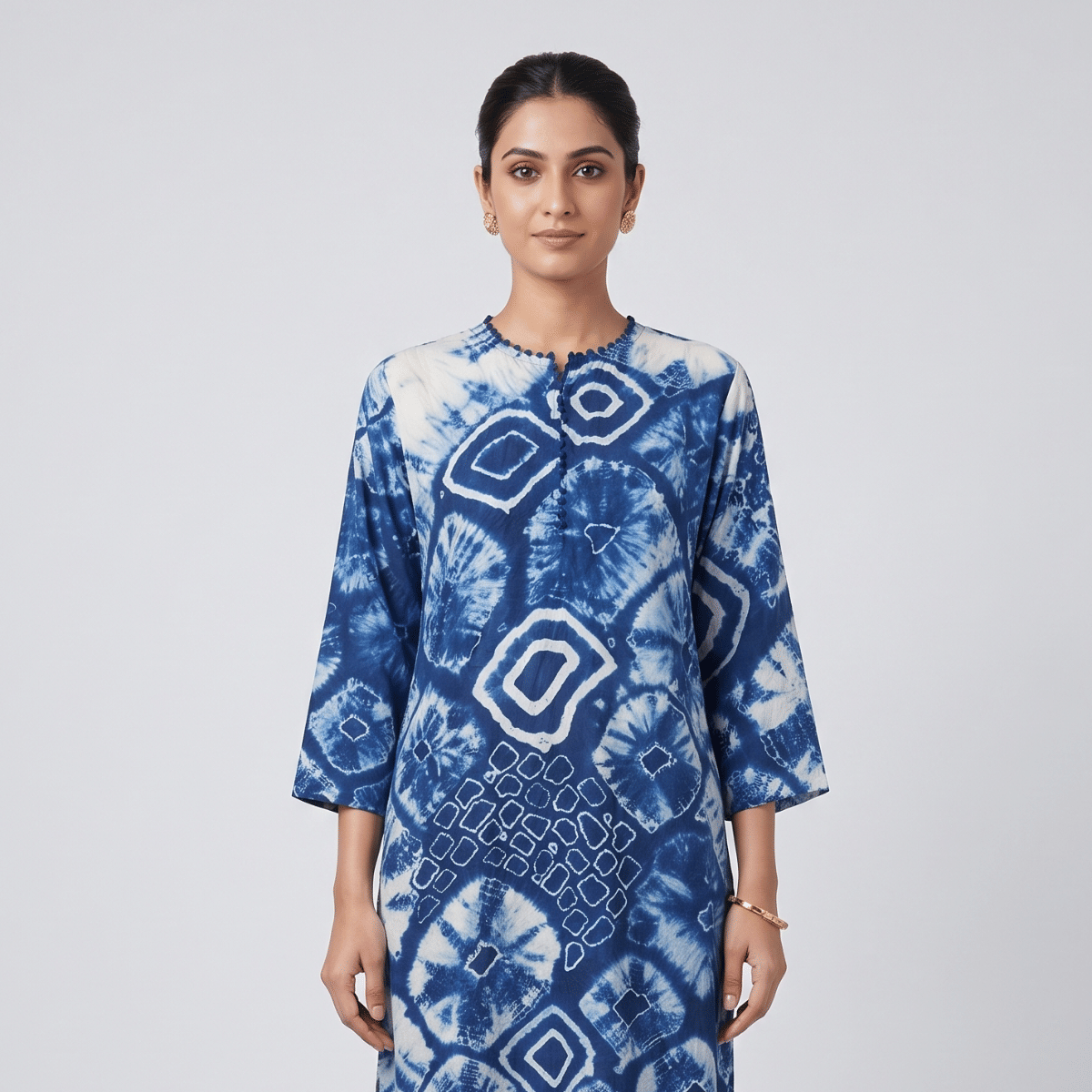 Anamika Khanna Blue Printed Kurta