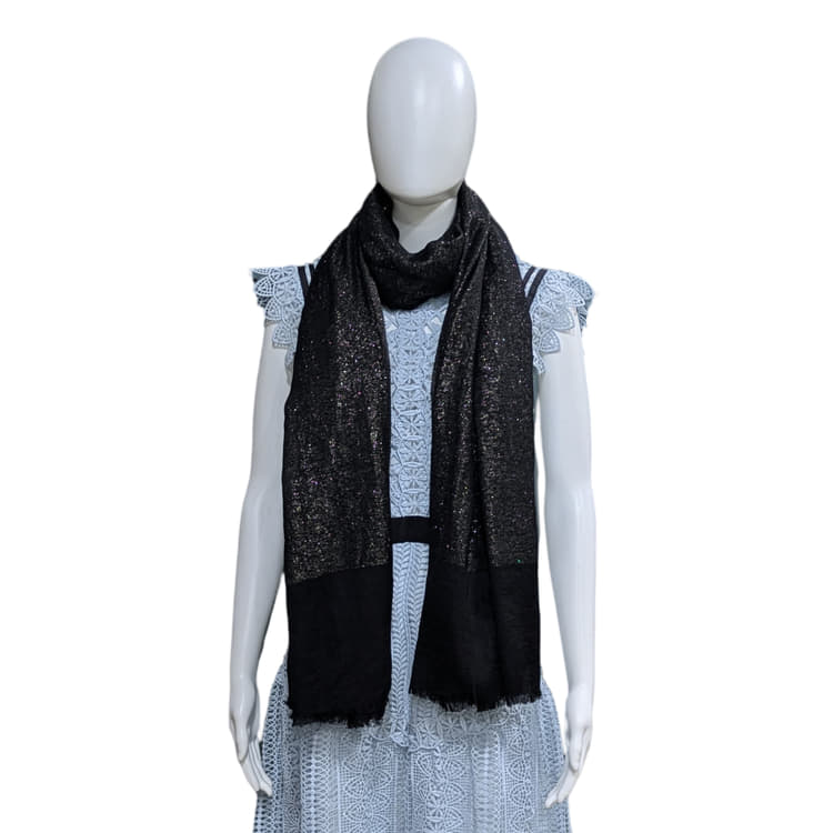 Massimo Dutti Black Shimmer Shawl-Hover-Image