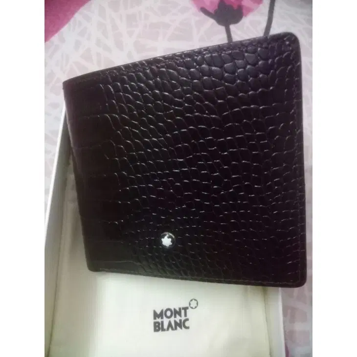 Montblanc Brown Croc Leather Wallet-Hover-Image