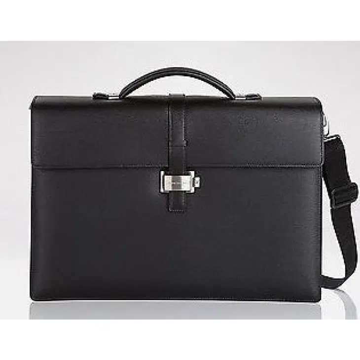 Montblanc Black Leather Men's Office Bag