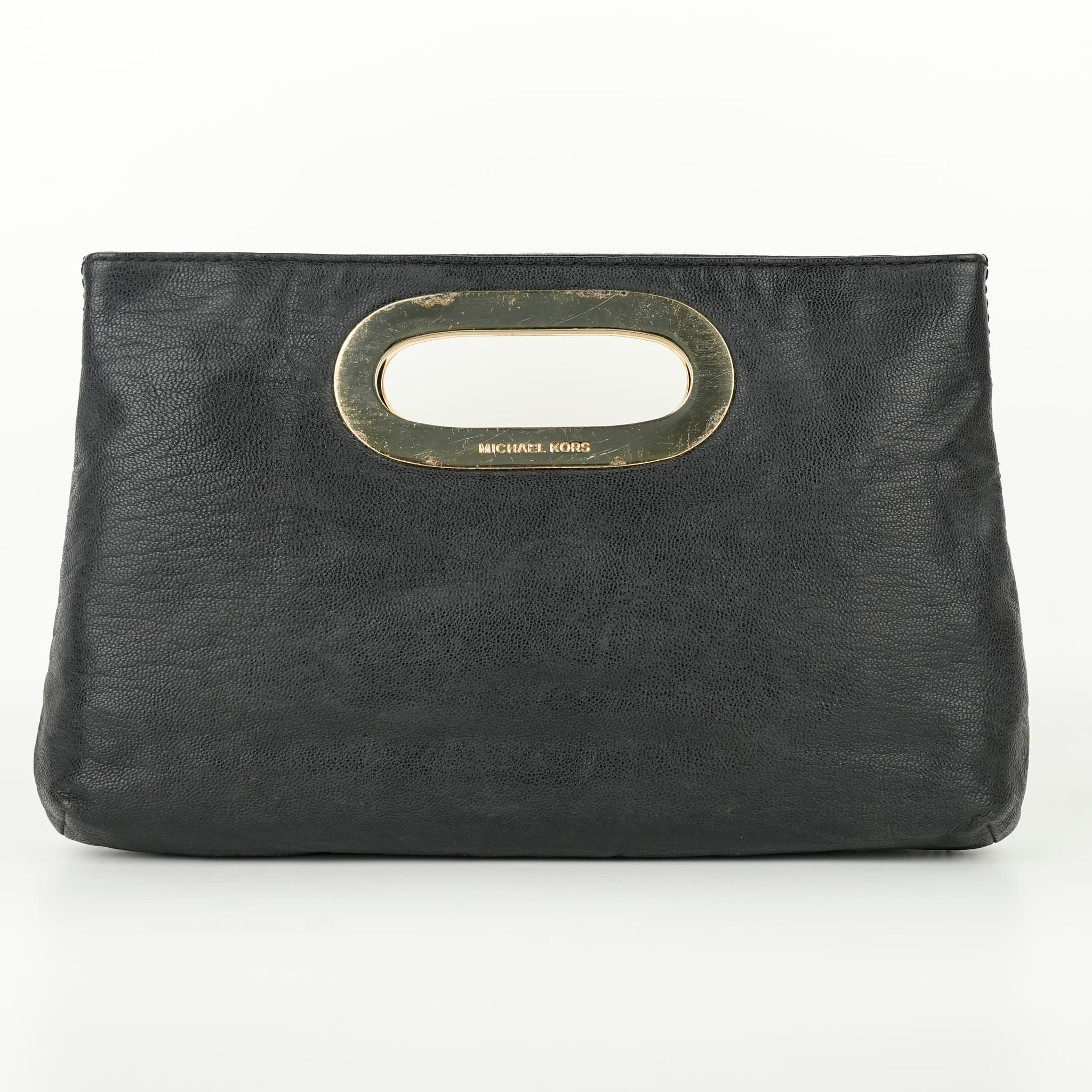Michael Kors Black Leather Berkley Clutch