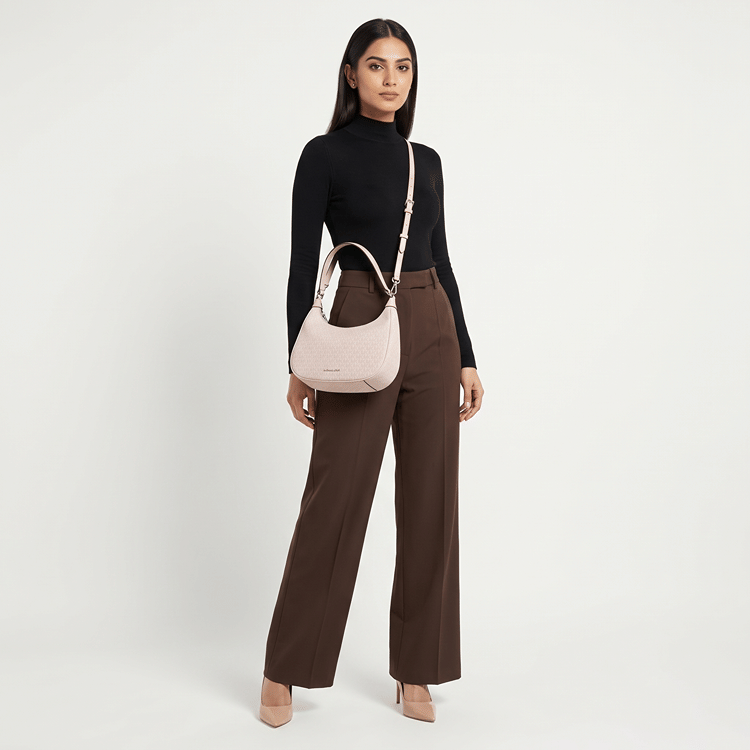 Michael Kors Cora Powder Blush Shoulder Crossbody Bag-Hover-Image