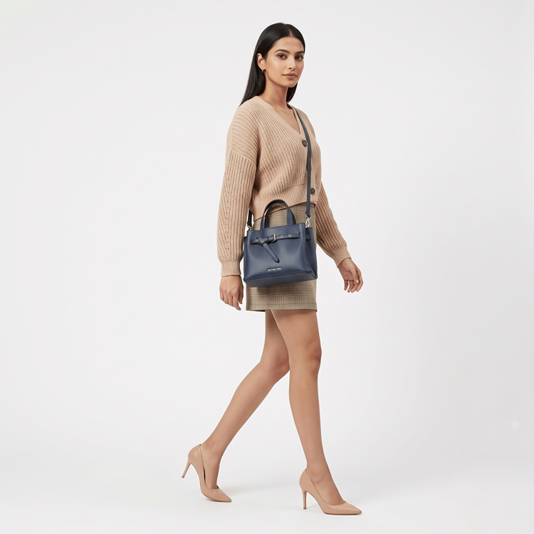 Michael Kors Emilia Small Pebbled Leather Satchel-Hover-Image