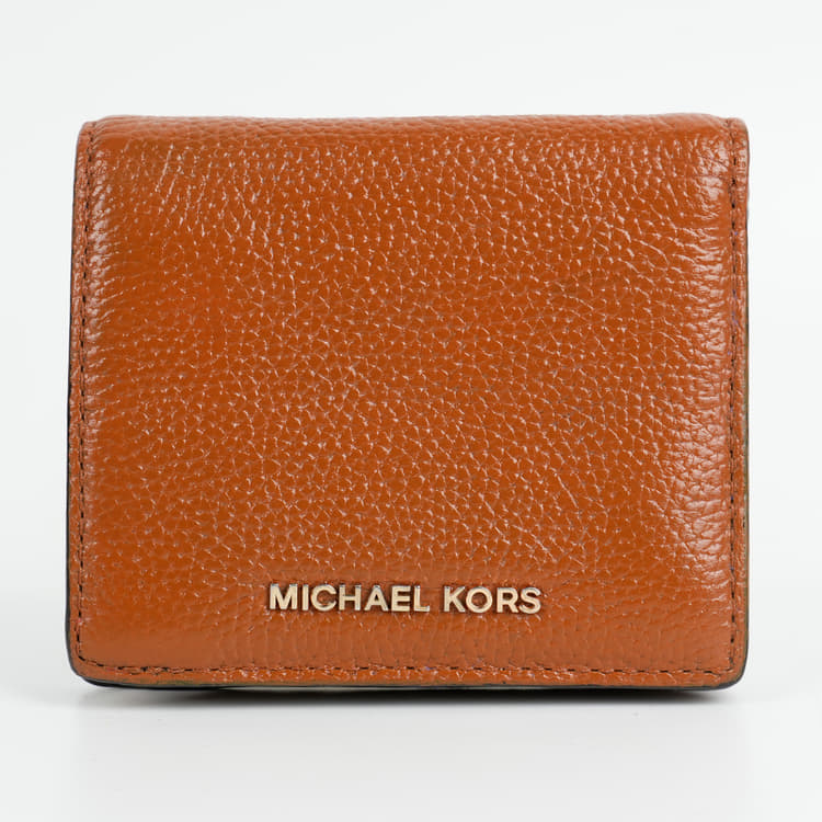 Michael Kors Brown Grained Leather Wallet-Hover-Image
