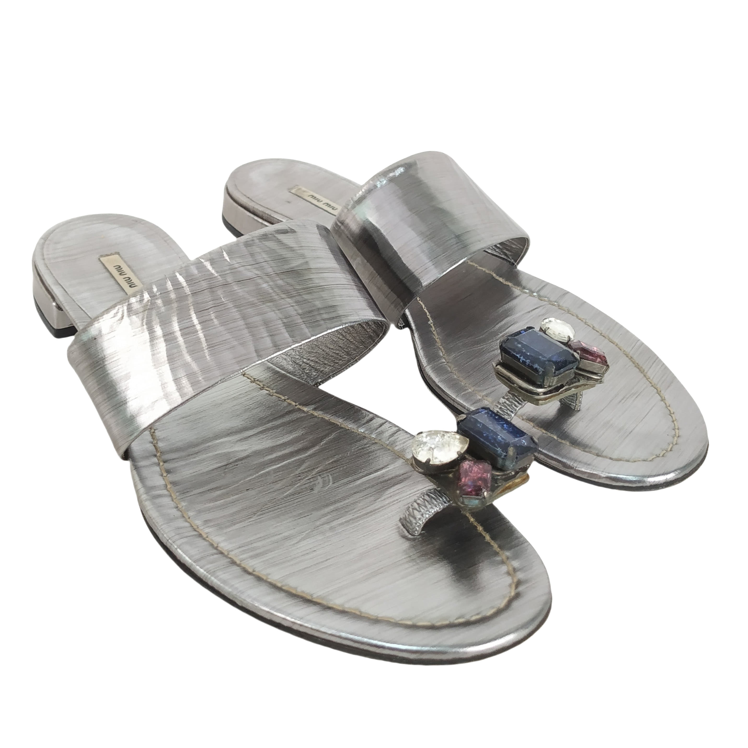 Size 39 - Miu Miu Silver Flats